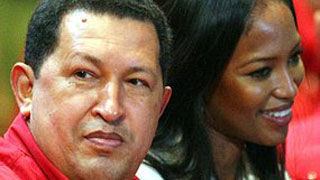 Hugo Chavez and Naomi Campbell