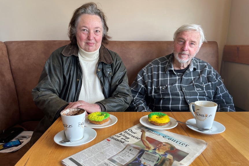 King Island Mayor Julie Arnold with husband Charles.