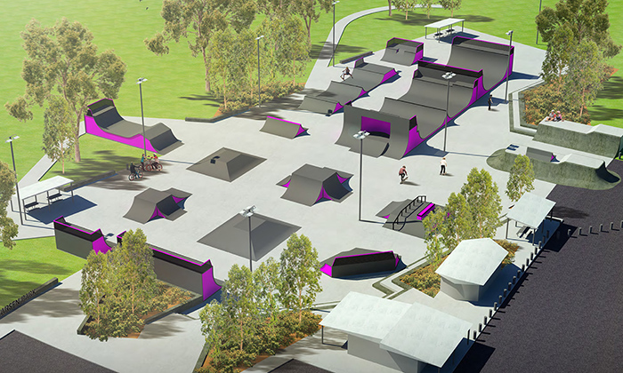 Concept plan for the new $3 million skate and BMX park at Beenleigh.