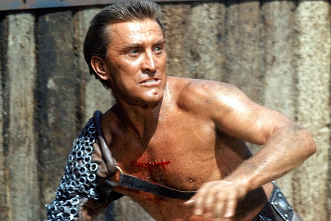 Actor Kirk Douglas in the film Spartacus.