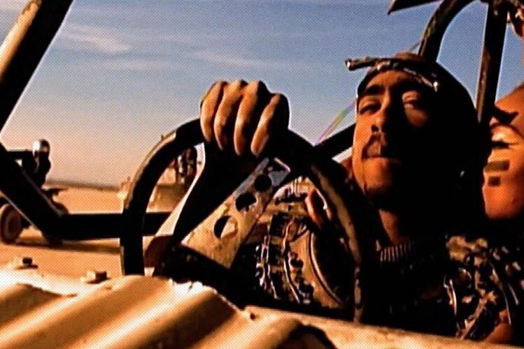 Tupac Shakur in the 'California Love' music video.
