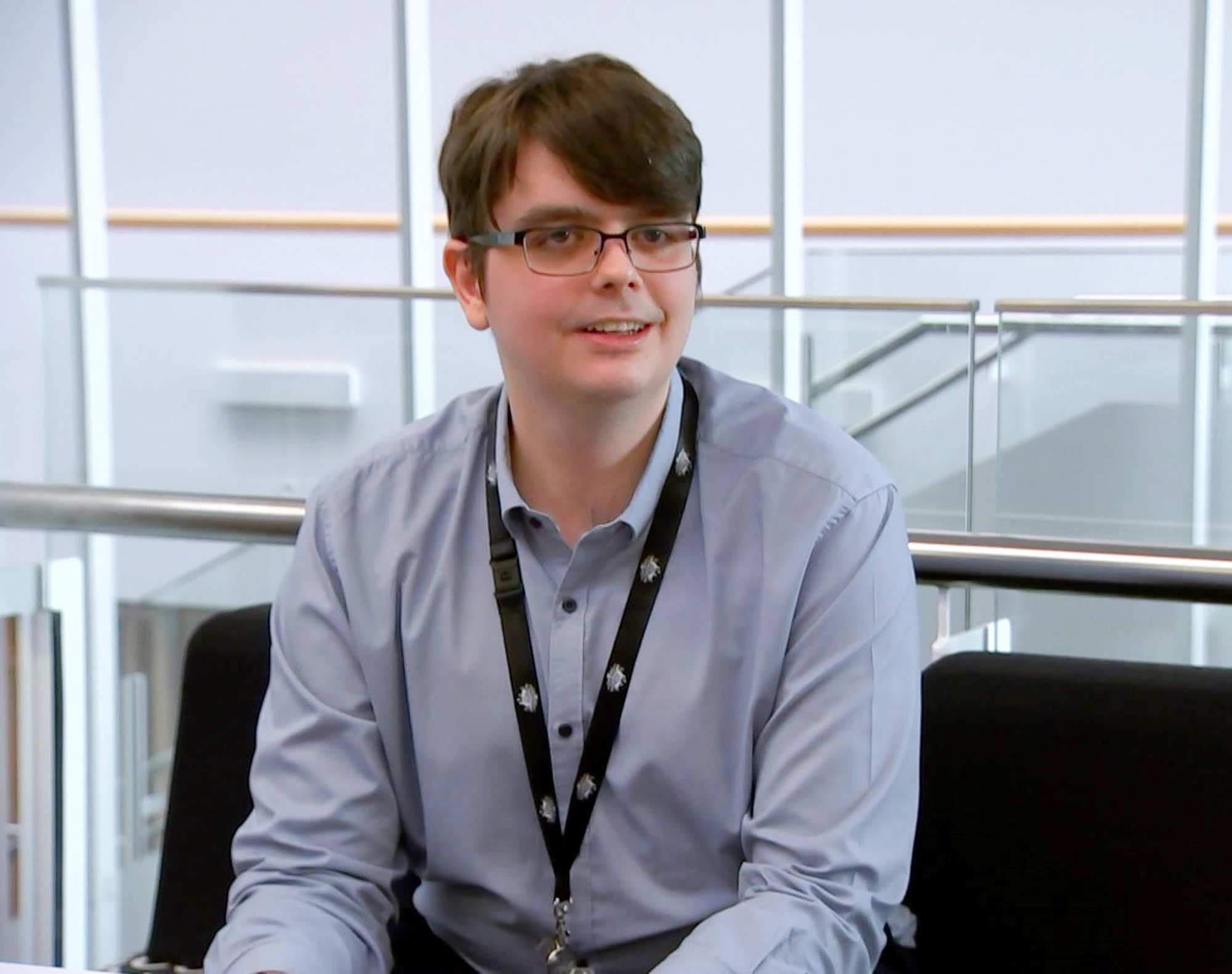Man sitting at desk
