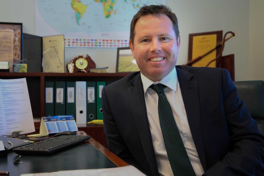 Nationals MP Andrew Broad in his office at Parliament House.