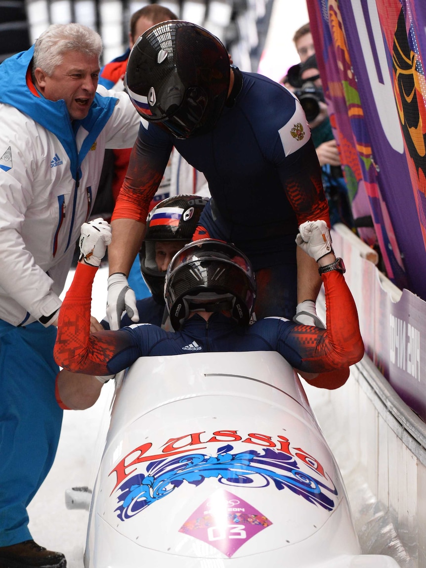 Russia wins four-man bobsleigh