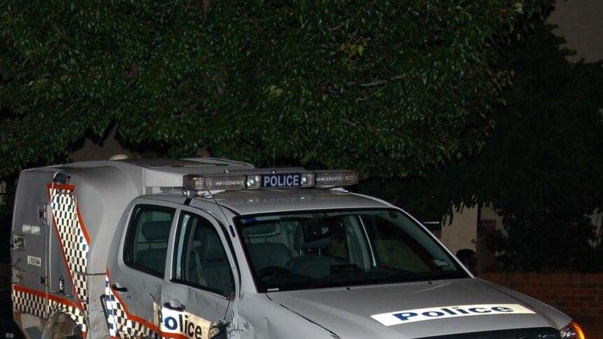 Police allege a drunk driver rammed his vehicle into a police car at high speed last night.
