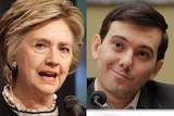 Composite of Hillary Clinton and Martin Shrekli.