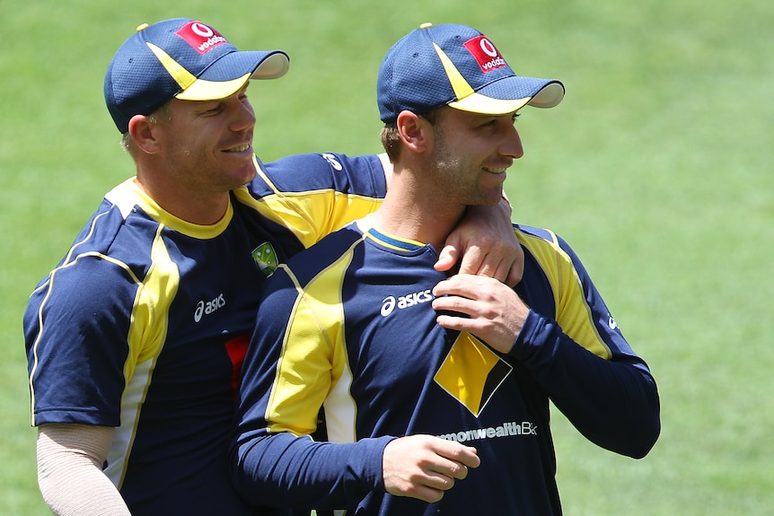 Warner, Hughes train in Brisbane