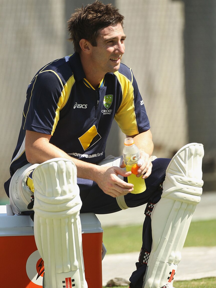 Shaun Marsh taking a break at Australia training