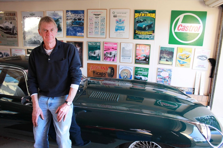 Mark Jasprizza and his beloved E-Type.