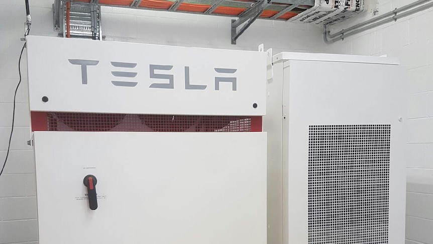 The massive 95kWh Tesla PowerPack equivalent of about 16 of Tesla’s smaller Powerwall batteries.