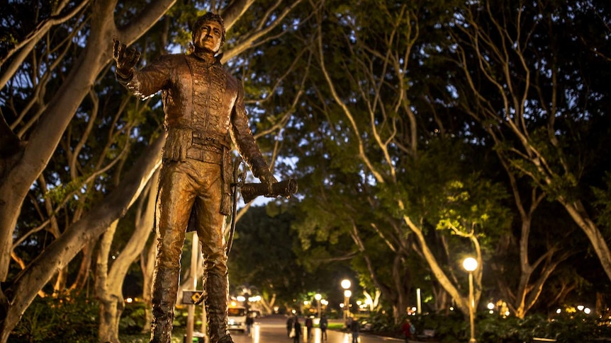 Statue of Lachlan Macquarie in Hyde Park.