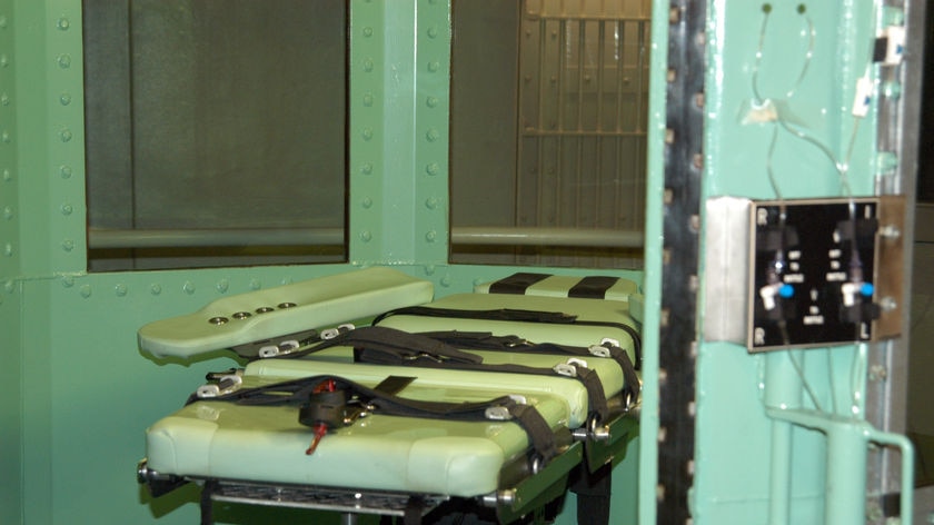 San Quentin Prison execution chamber in California