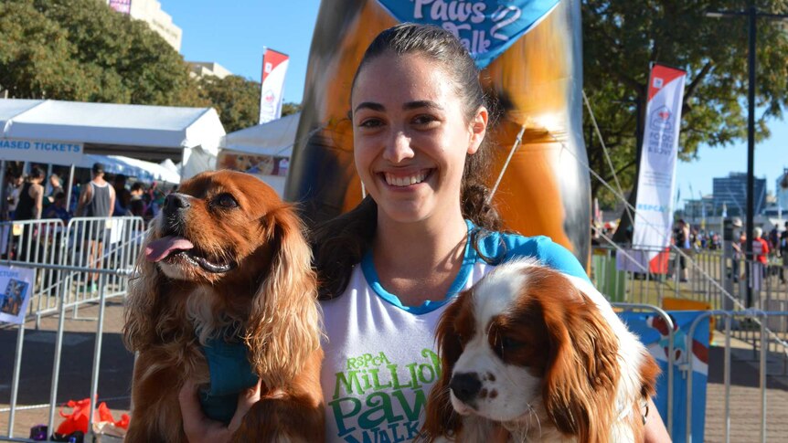 Gabby Rundle with dogs