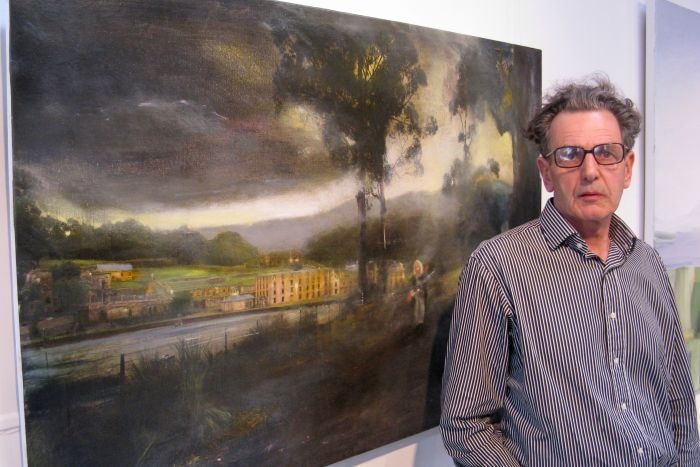 Sydney artist Rodney Pople with Glover prize winner