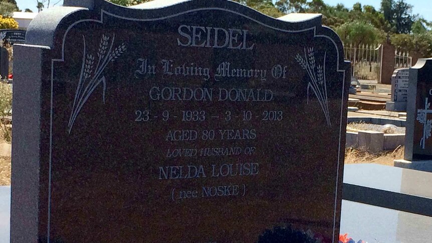Gordie Seidel's grave