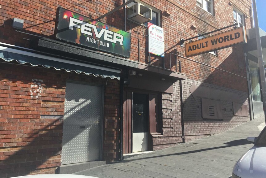 Sign for Fever Nightclub at Atchison Street, Wollongong