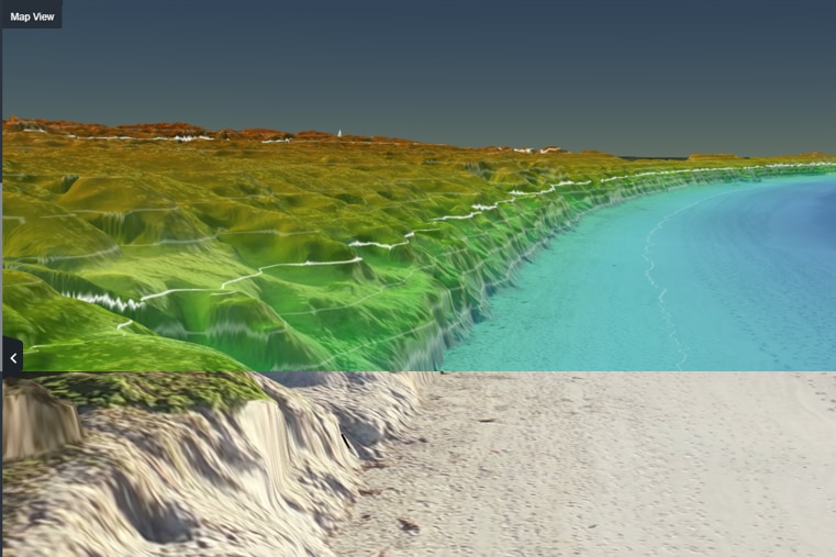 3D model of coastline produced by citizen science