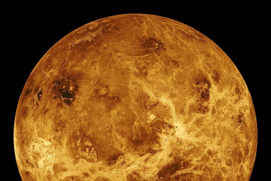 Venus taken by NASA's Magellan spacecraft between 1990 and 1994