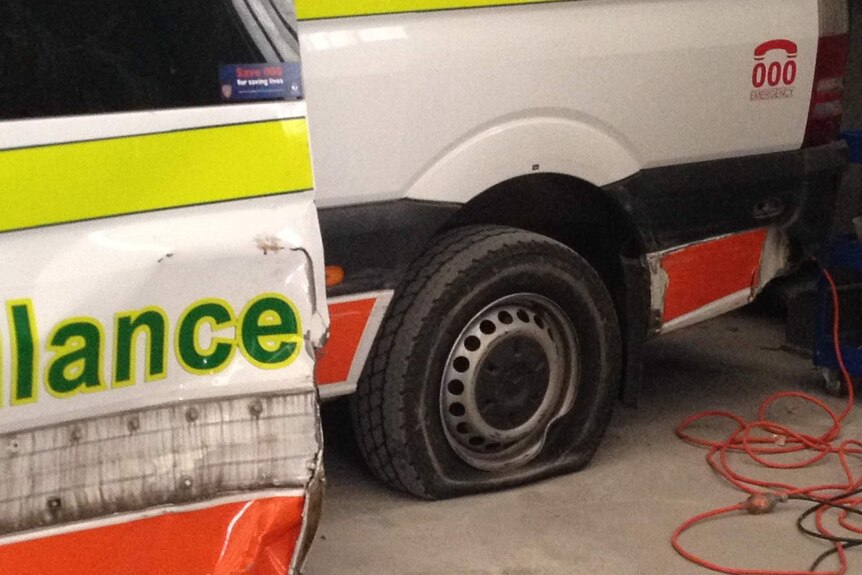 Police say there was 'moderate' damage to an ambulance hijacked by a patient in Launceston.