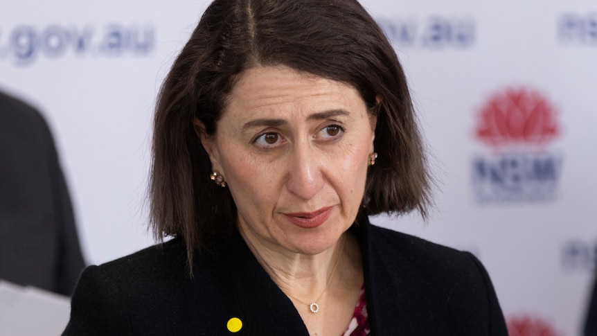 Gladys Berejiklian talks to the media