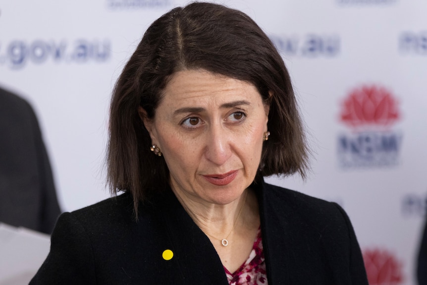 Gladys Berejiklian talks to the media