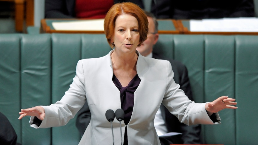 Prime Minister Julia Gillard speaks during Question Time in the House of Representatives