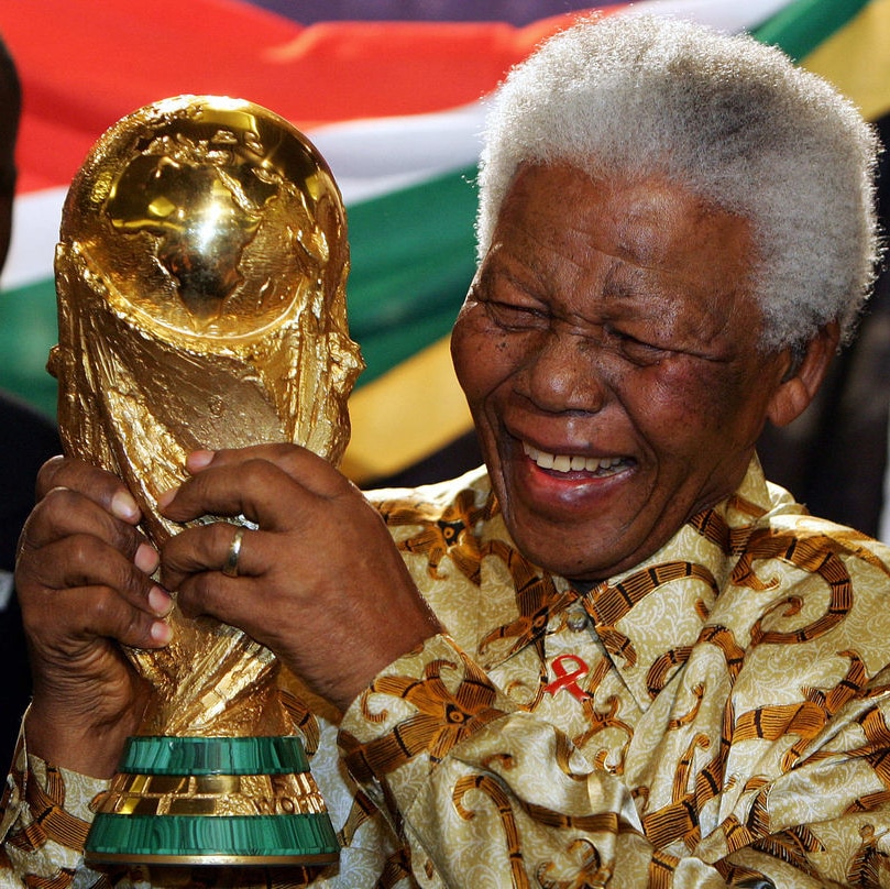 Nelson Mandela is widely credited with helping South Africa win the right to host the World Cup.