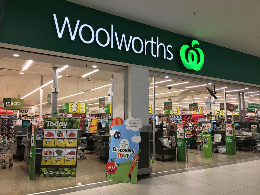 The front of a Woolworths store.