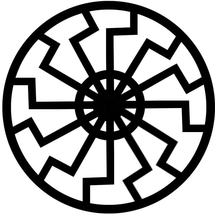 The Norse ‘Sonnenrad’ or sun-wheel, widely co-opted by far-right groups.