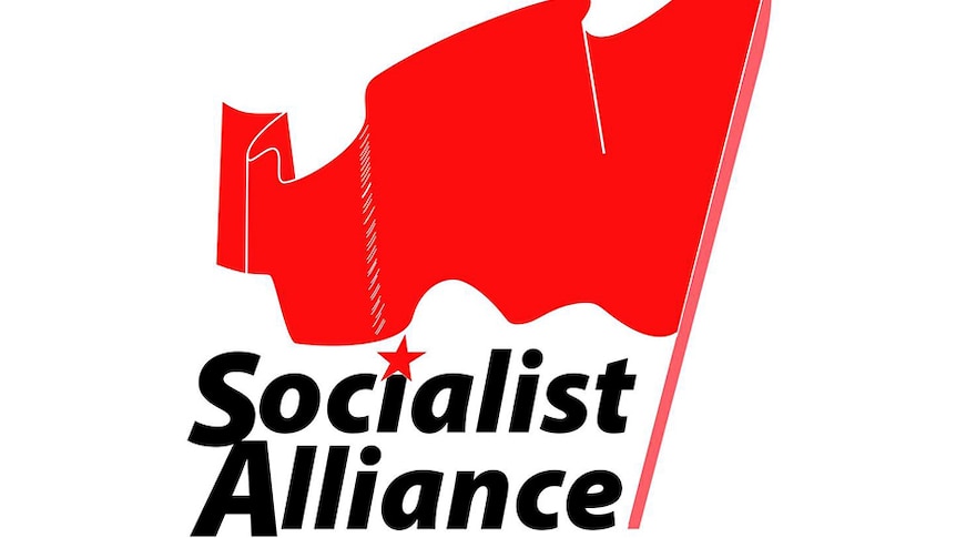 The logo of the Socialist Alliance party on a white background.