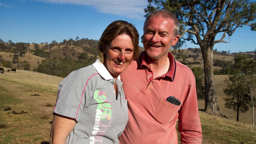 Phillip and Sharon Walker on their property in Numbugga