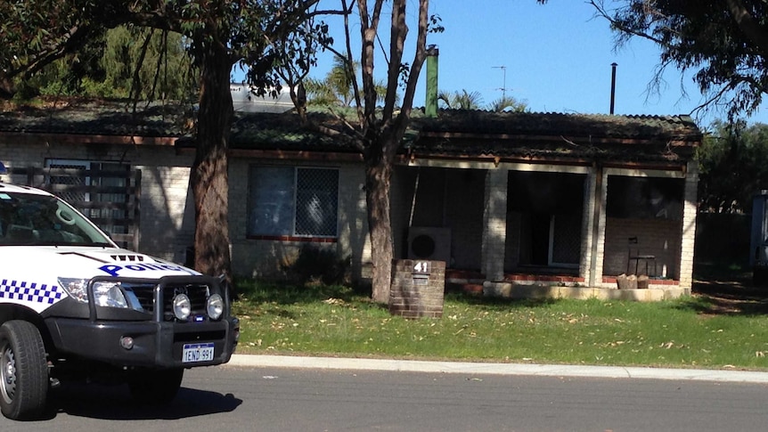 The house a woman fled to after being shot in an apparent domestic dispute in Dudley Park.