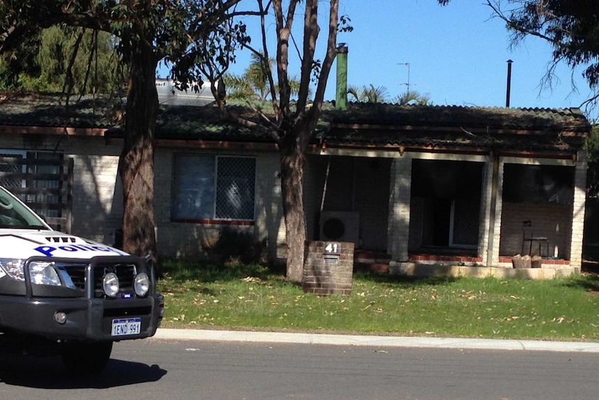 The house a woman fled to after being shot in an apparent domestic dispute in Dudley Park.