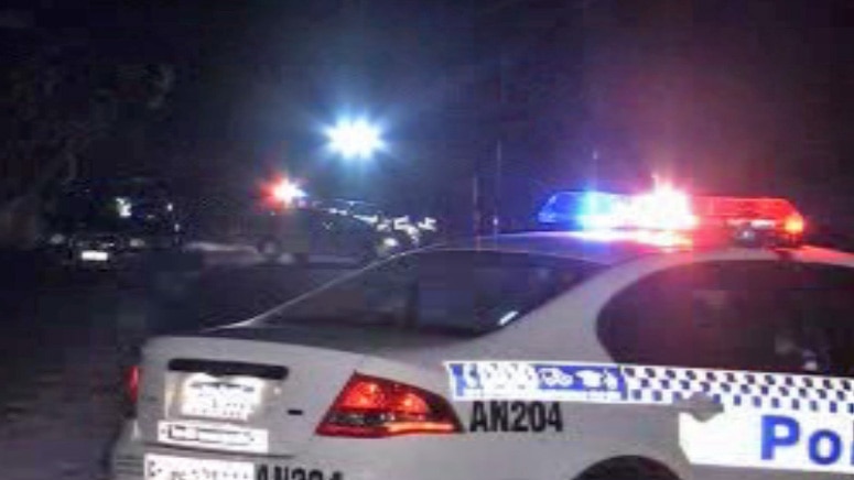 Police question a man over his use of flashing red and blue lights in Newcastle West overnight.