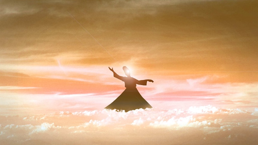 Whirling Dervish dancing on a cloud