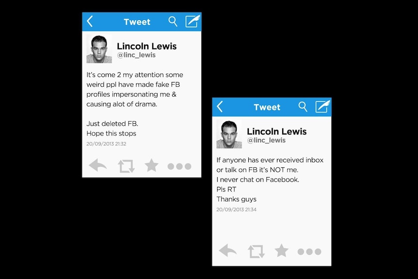 A recreation of a tweet sent by the real Lincoln Lewis.