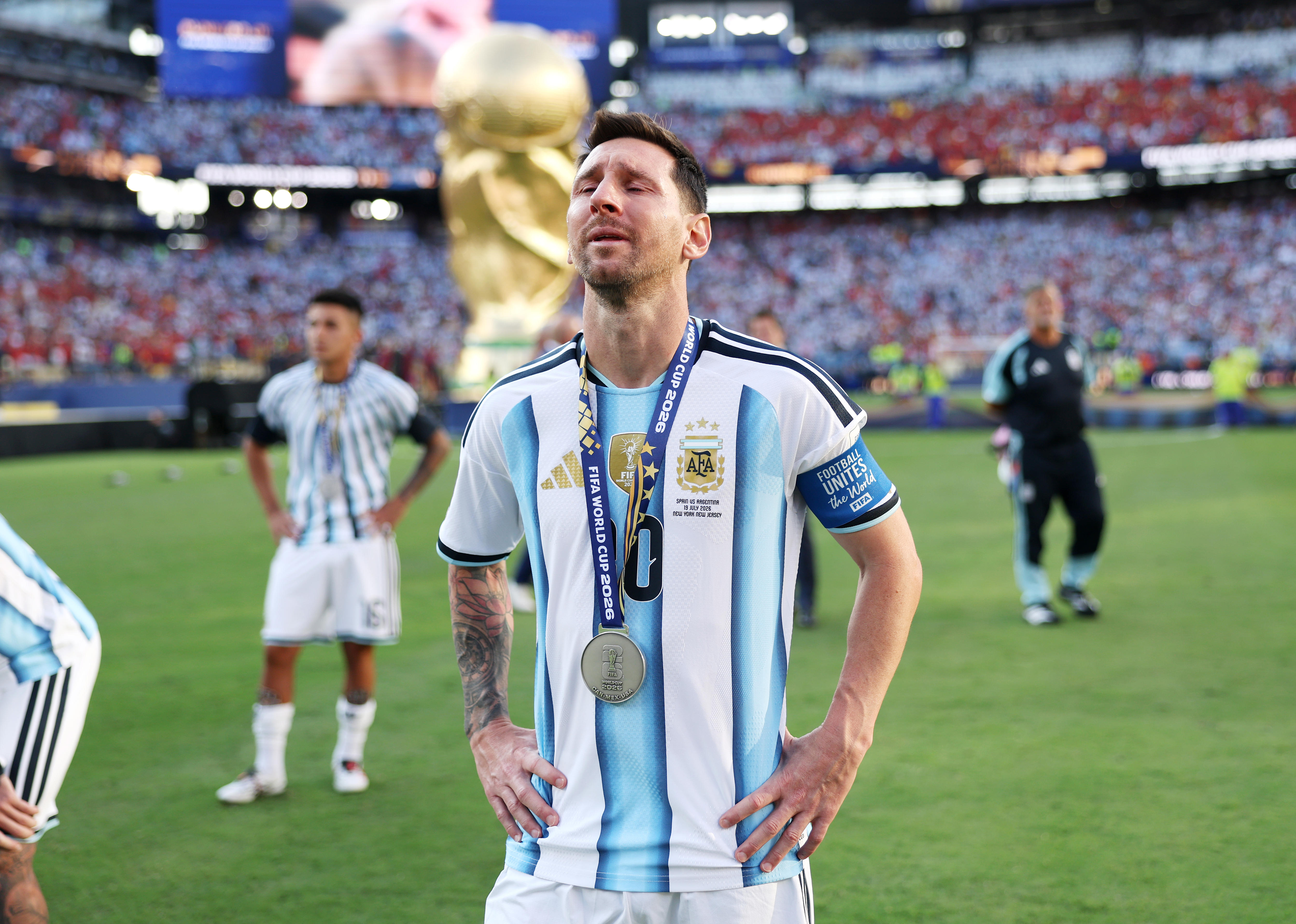 Tears streaming, Messi departs the World Cup stage a legend