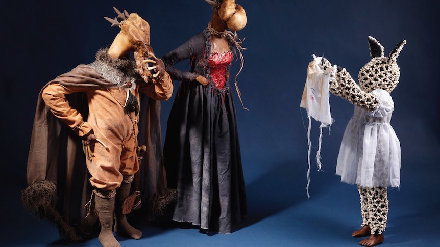 medieval characters made from dead animals