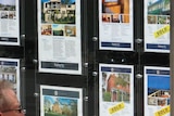 Real estate agent's window