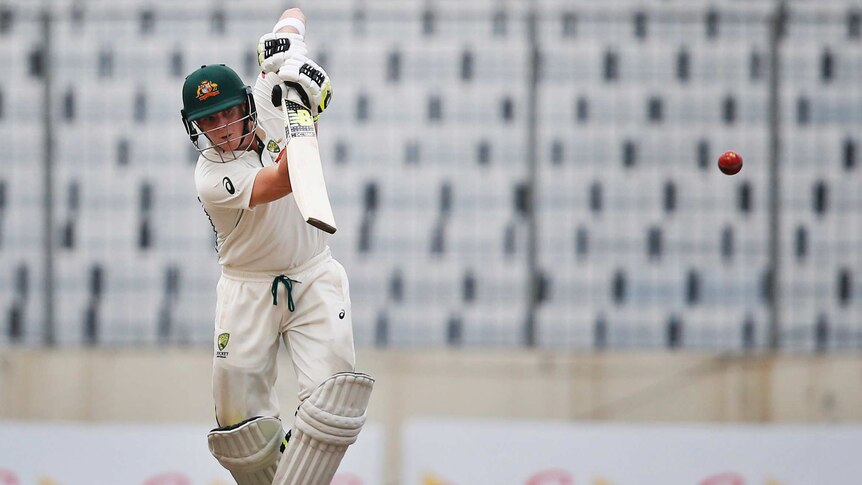 Steve Smnith bats against Bangladesh