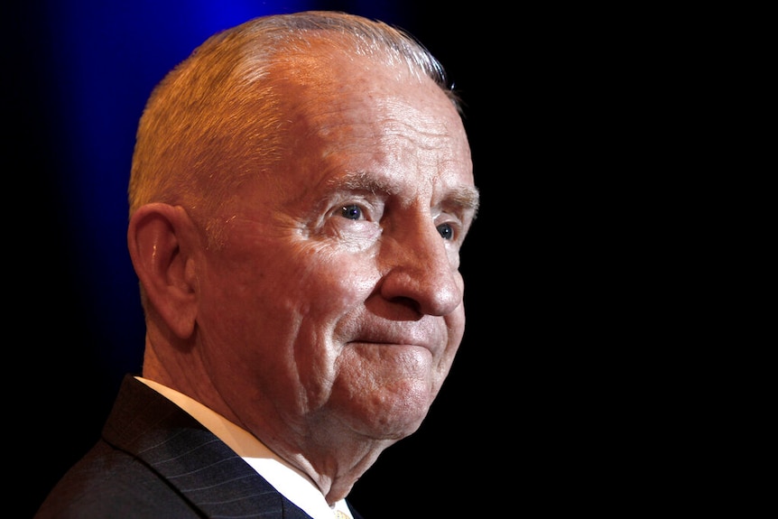 Close up of an elderly man, Ross Perot