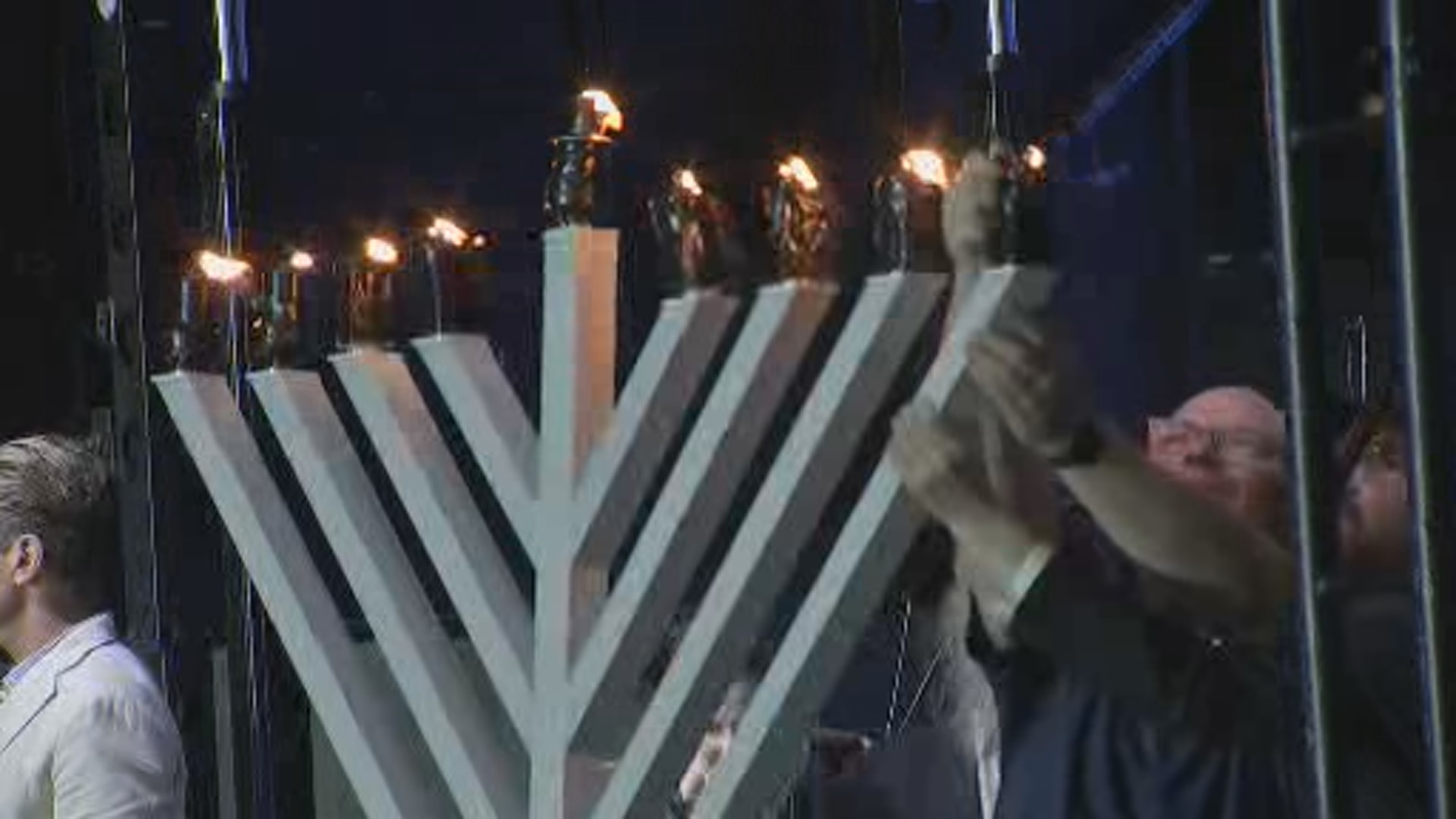 Menorah lighting 