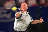 Boris Becker action shot Aus Open 1996