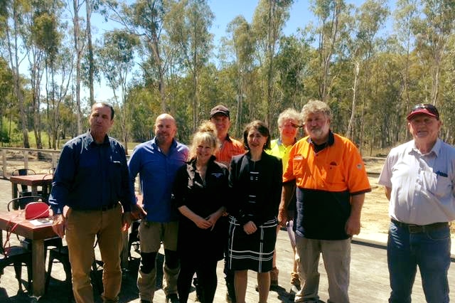 David Landini Ben Dankert Faye O'Brien Todd Gelletly Gladys Berejiklian Ken Obrien Chris Crump Paul Madden at the Timbercutter