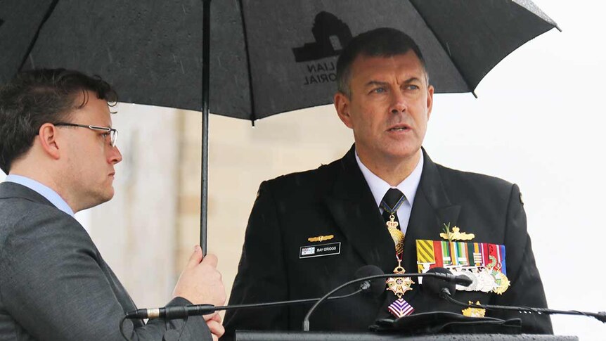 Vice Chief of Defence, Vice Admiral Ray Griggs, delivers the commemorative address.