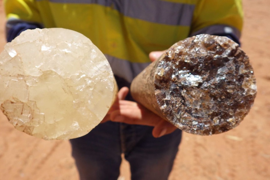 Salt cores from Tellus Holdings' planned mine at Titjikala