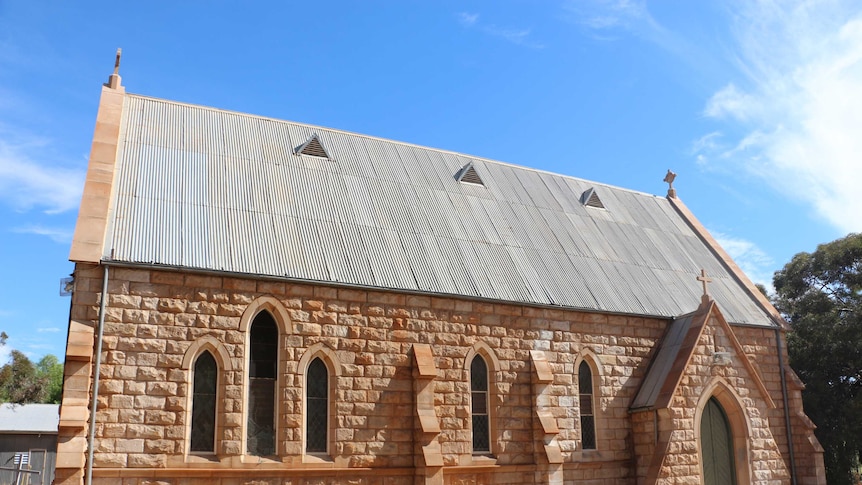 A photo of St James's Anglican Church at Wilcannia from the outside.