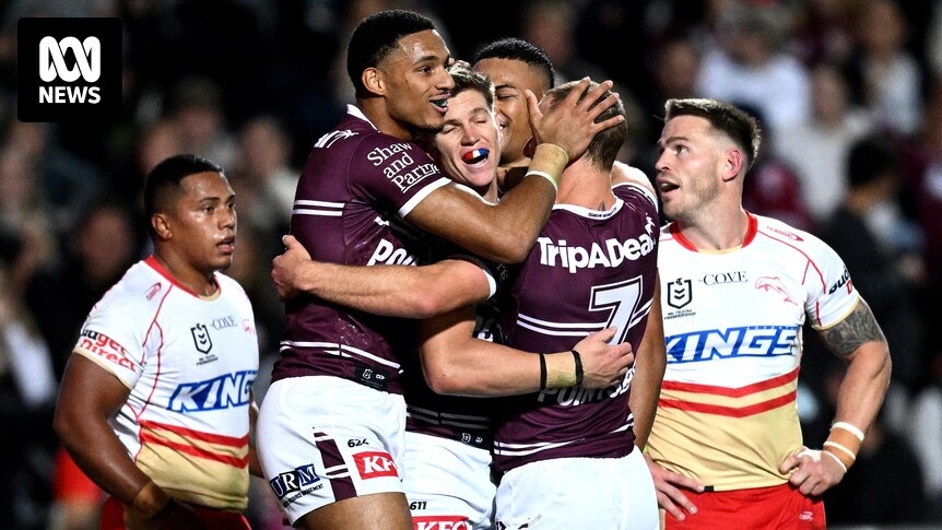 ABC SPORT on X: Tolutau Koula scored his first try for Manly