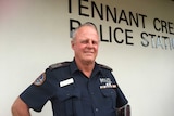 Tennant Creek Senior Sergeant Don Eaton stands outside the police station.