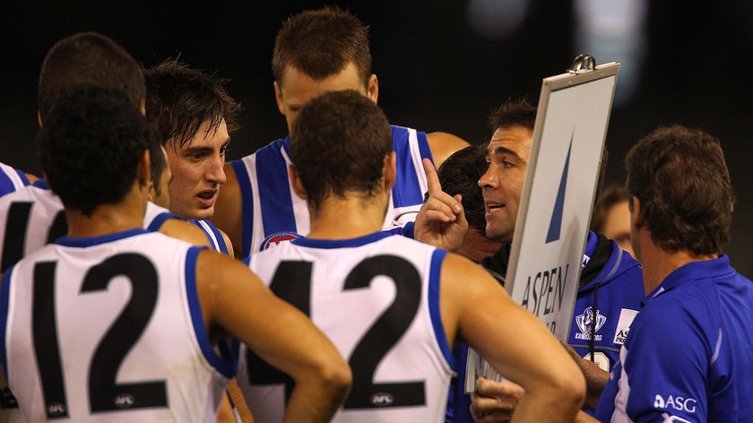 Big challenges ahead ... Brad Scott said there's no denying the Roos have failed against top teams.